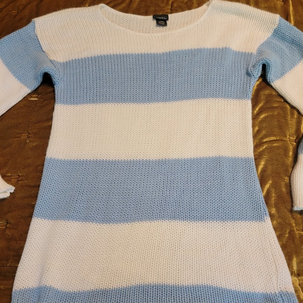Rue 21 Blue and White Stripe Sweater